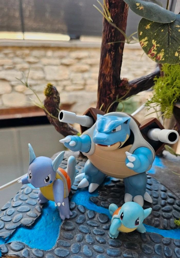 Super figurine Pokemon Nintendo Évolution carapuce Carabaffe tortank - photo numéro 2