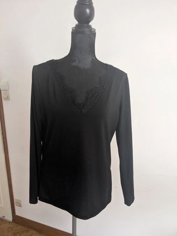 Tee shirt noir manche longue