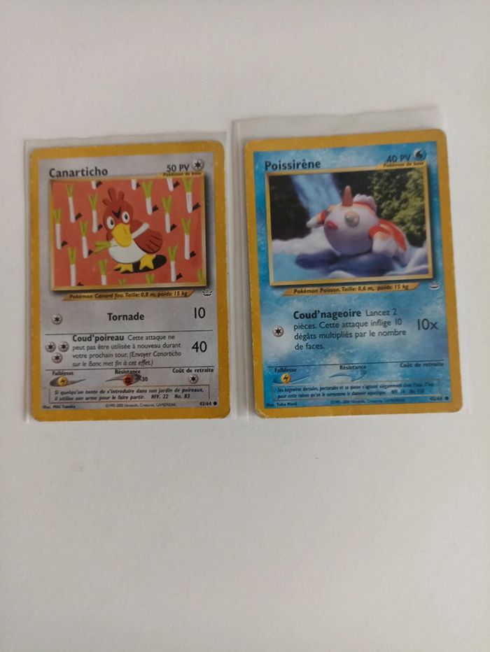 Lot 2 cartes Pokémon Néo révélation