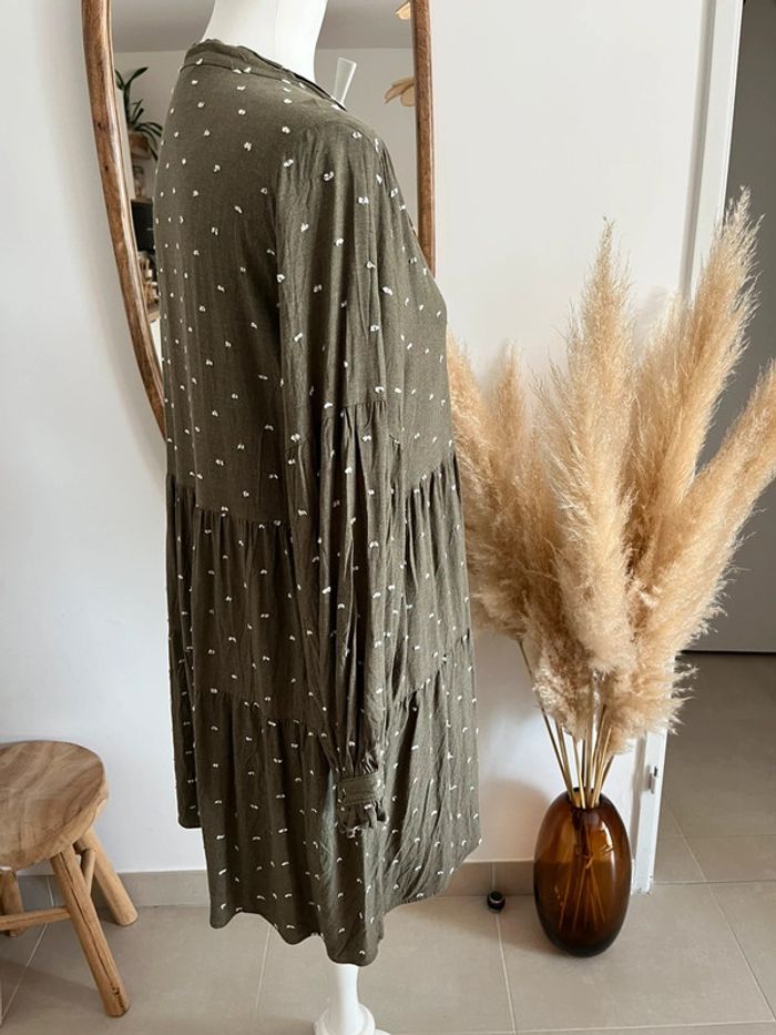 Robe casual kaki Zara - photo numéro 4