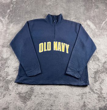 Pull polaire Old Navy quart zip col camionneur bleu marine – Taille XXL