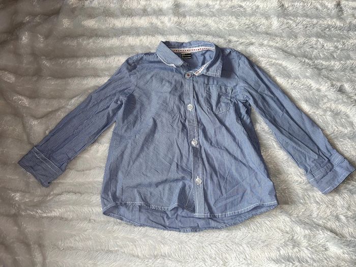 Chemise manche longue bleu