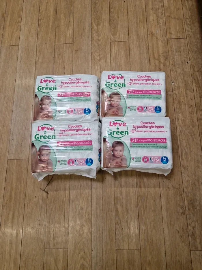 160 couches Love and Green taille 5