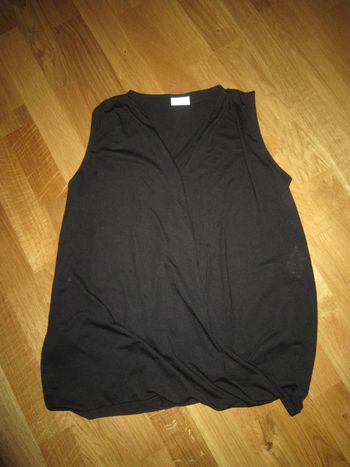 joli top noir drapé vila neuf M