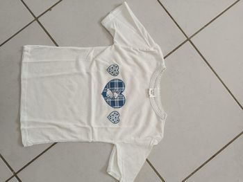 Tee-shirt blanc et bleu 10 ans Tim Pouce Paris