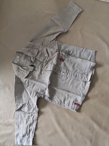 Chemise grise alphabet 24 mois