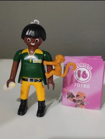 Playmobil figure série 16 soigneuse zoo singe