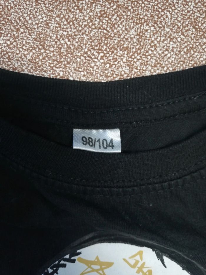 Tee shirt manches longues noir 98/104 cm - photo numéro 2