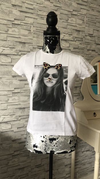 Teeshirt blanc fantaisie