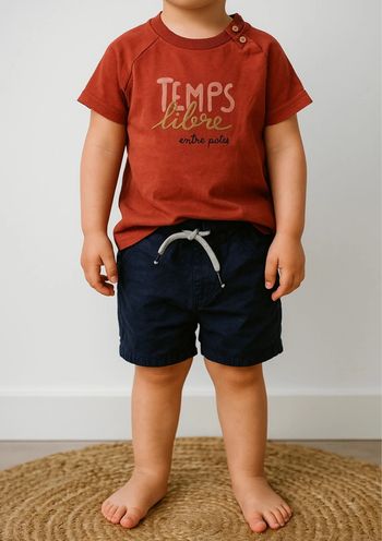 Ensemble été short tee shirt tape à l’œil 12 mois