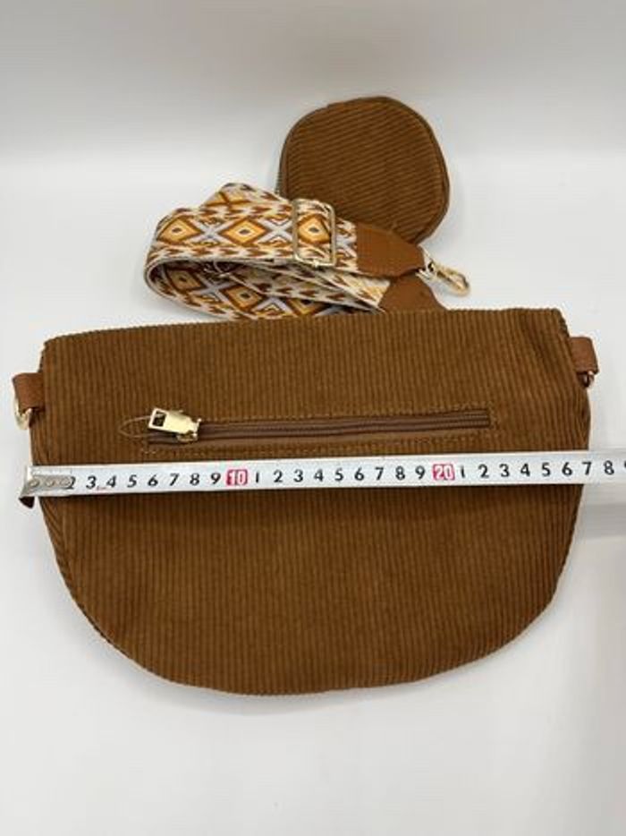 Sac banane bandoulière velours - photo numéro 7