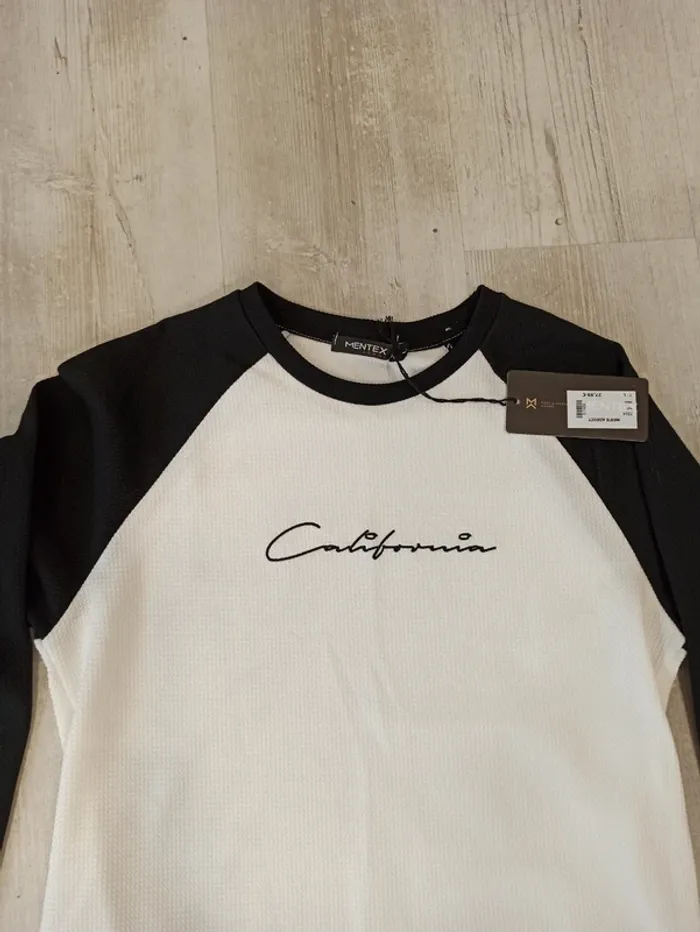 Pull fin homme blanc et noir taille XL - photo numéro 3