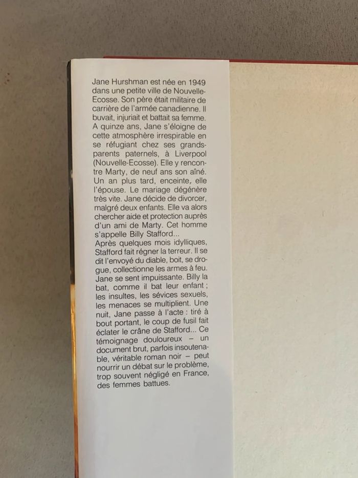 Livre une femme en enfer le drame des femmes battues ( témoignage ) - photo numéro 3