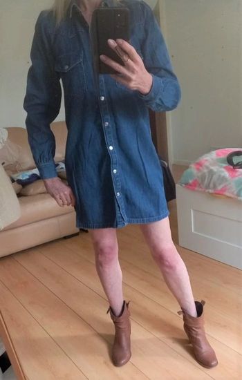 ZARA robe chemise jeans t.XS tb état