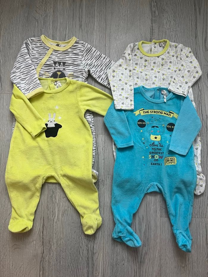 Lot de 4 pyjamas Orchestra – 6 mois / 67 cm – Mixte ❄️ - photo numéro 2