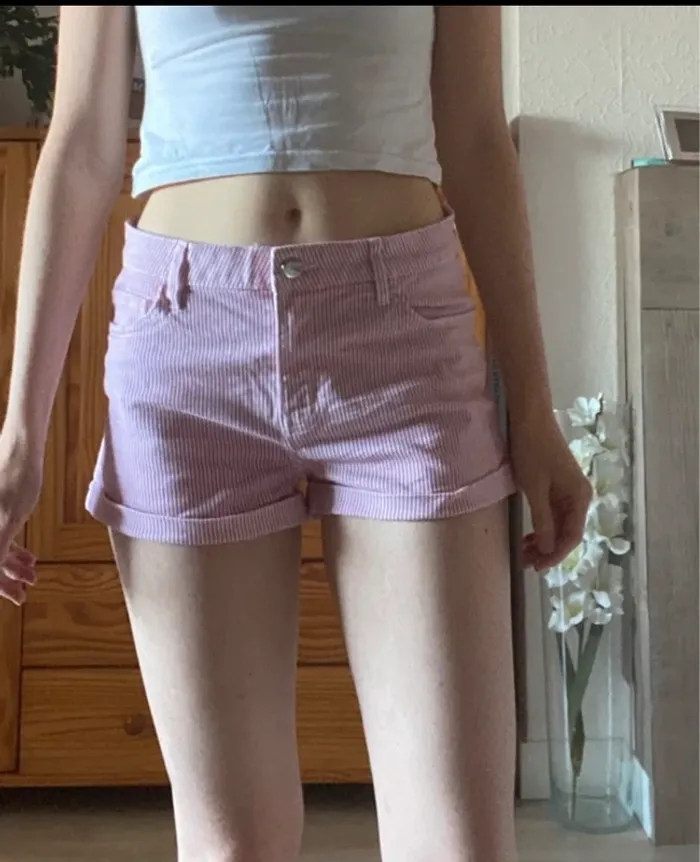 Short fine rayures taille basse - photo numéro 6