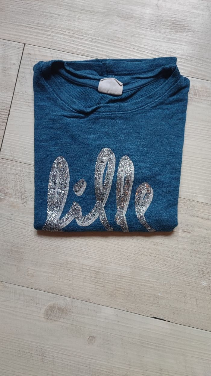 Pull fille manches courtes