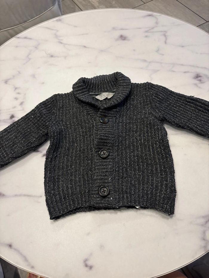 Gilet gris garçon