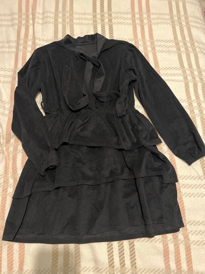 Robe noire en velour