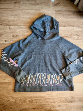 Sweat à capuche converse fille gris 13 ans