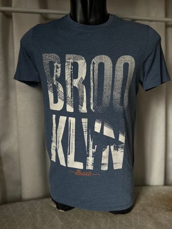 T-shirt brooklyn bleu indigo Médium Celio 