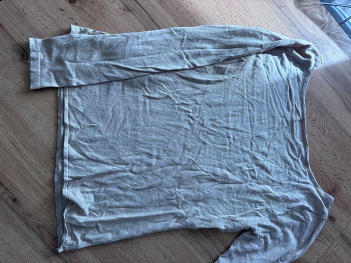 Pull maille fine beige sequins taille s - photo numéro 3