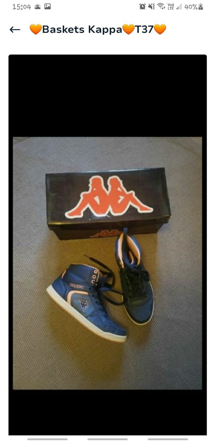 💙KAPPA baskets🧡T37💙 - photo numéro 5