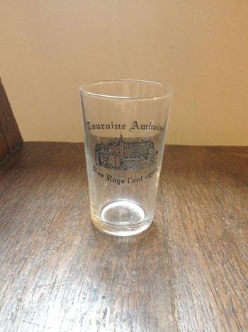 Mini verre transparent motif château