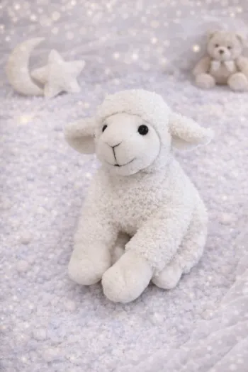 Peluche mouton blanc toute douce 19 cm 🐑🧸