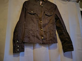 Blouson jeans marron