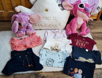 Lot de 8 t-shirt manche courte fille 5 ans 🌺