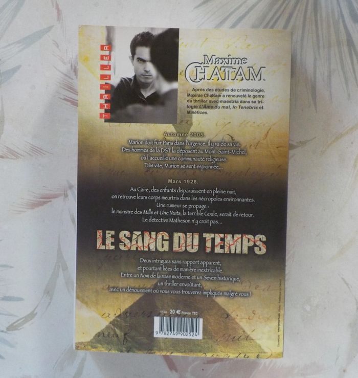 Le sang du temps de Maxime Chattam Ed. Michel Lafon - photo numéro 2