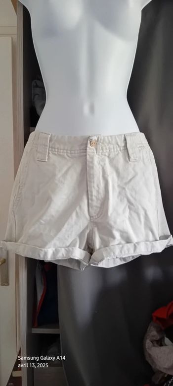 Short court à revers y2k avec poches beige femme 36 pimkie