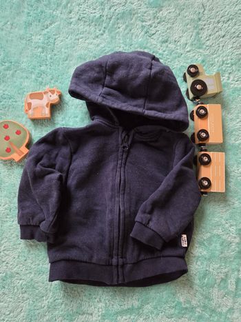 Gilet zippé marine garçon 