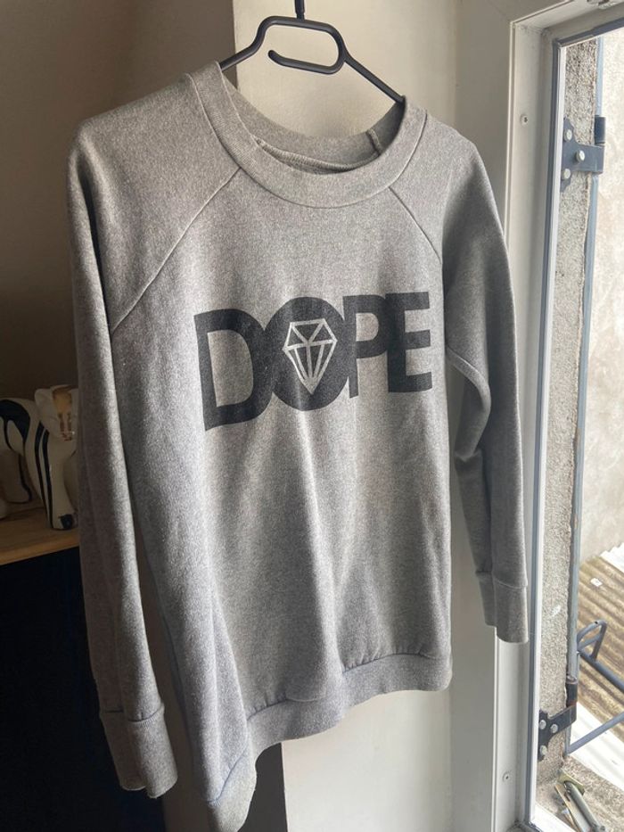 Sweat DOPE gris et noir - photo numéro 2