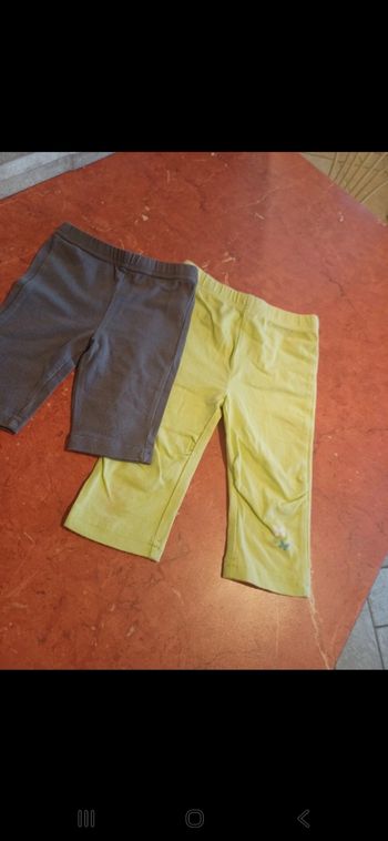 Lot de 2 leggings bébé taille 6 mois