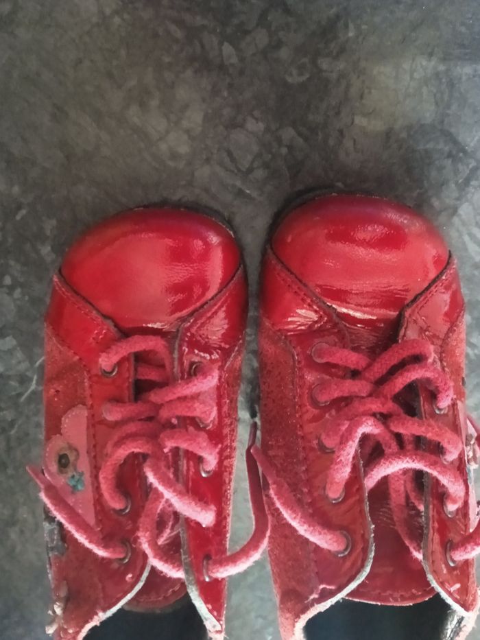 Chaussures rouge premier pas fille taille 22 mars bopy - photo numéro 6