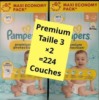Couches pampers taille 3 premium