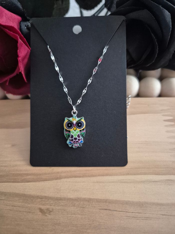 collier pendentif hibou