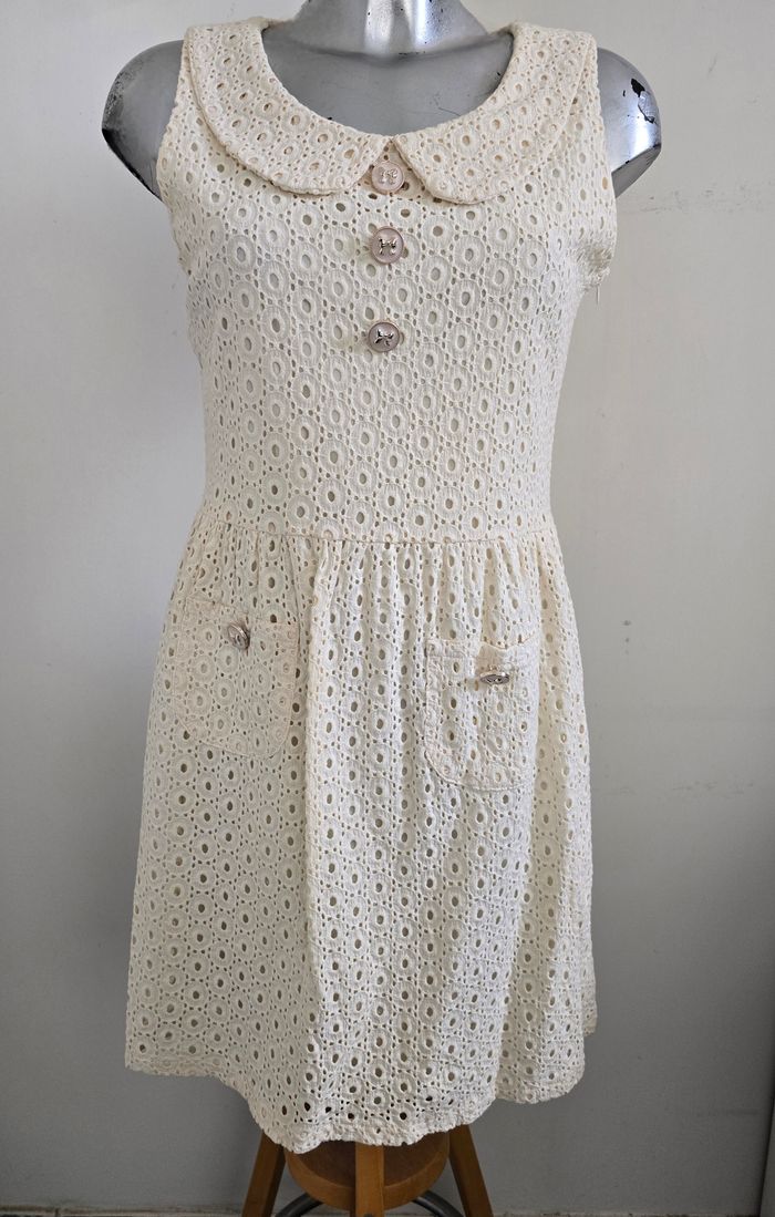 📌 Robe Style Retro Broderie Anglaise - Yumi - photo numéro 3