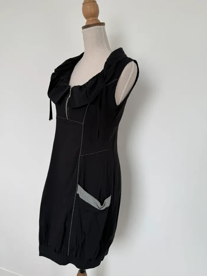 Robe bretelles tunique noir neuf Kleid dress Vestido Vestito jurk jumpsuit femme woman - photo numéro 4