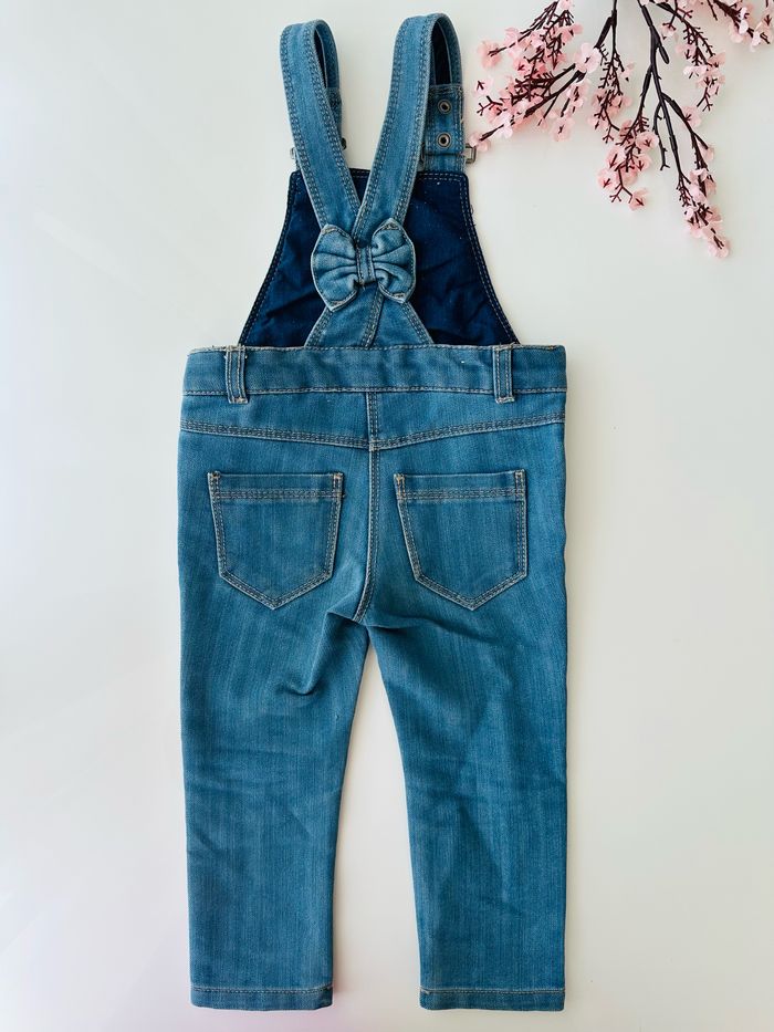 Salopette jean Vertbaudet bébé fille 2 ans - photo numéro 2