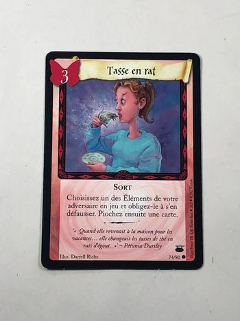 Carte harry potter tasse en rat