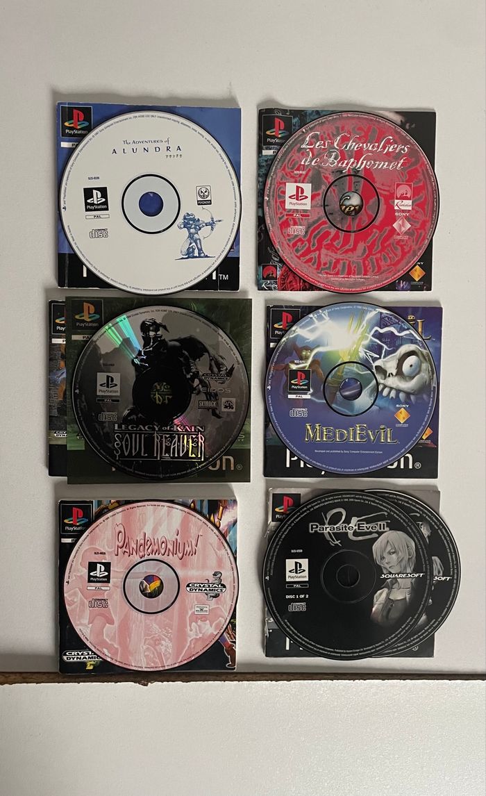 lot de 6 jeux en loose PS1 Playstation avec leurs notices (bien lire l'annonce)