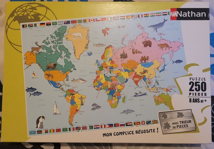 Puzzle carte du monde 250 pièces