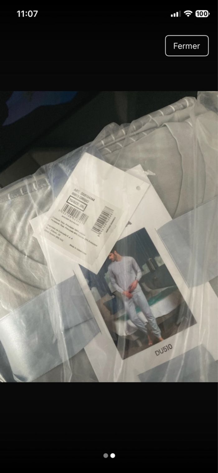 Pyjama homme taille  2 XL - photo numéro 2