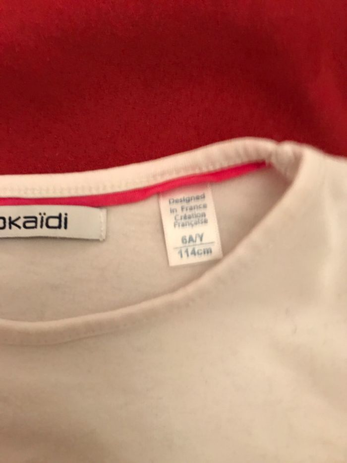 T-shirt manches longues blanc 6 Ans - photo numéro 3