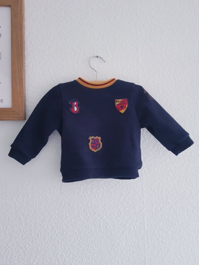 Tape À L'Œil - Ensemble sweat manches longues + pantalon bien chaud, doublé polaire (9 mois) - photo numéro 2