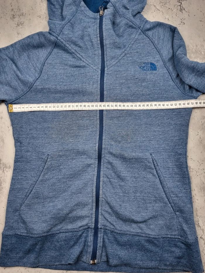 Gilet zippé à capuche The North Face bleu – Taille M Femme (mesures en photos) - photo numéro 6
