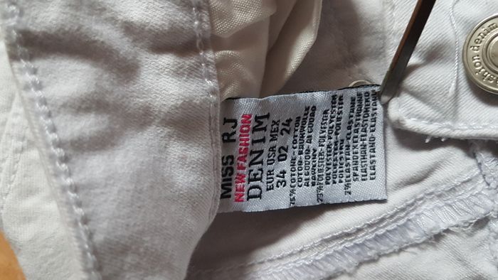 Jeans blanc troué femme 34 Miss RJ - photo numéro 3